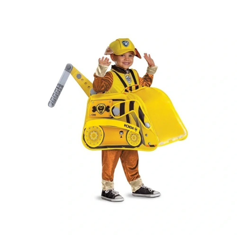 NWT PAW Patrol Nickelodeon Rubble Dump Truck Pop Out Halloween Costume One Size
